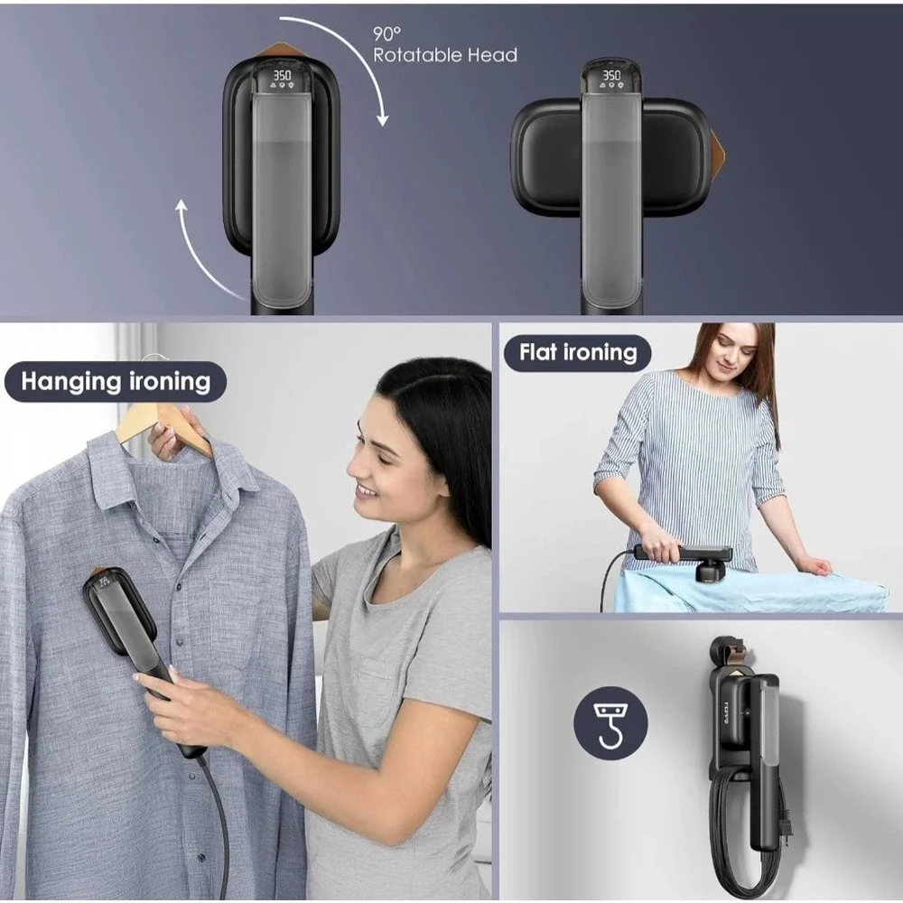 FEPPO Travel Steamer for Clothes, 110-240V Dual Voltage Portable Steamer & Iron